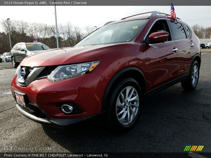 Cayenne Red / Charcoal 2014 Nissan Rogue SL AWD