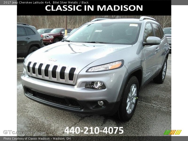 Billet Silver Metallic / Black 2017 Jeep Cherokee Latitude 4x4