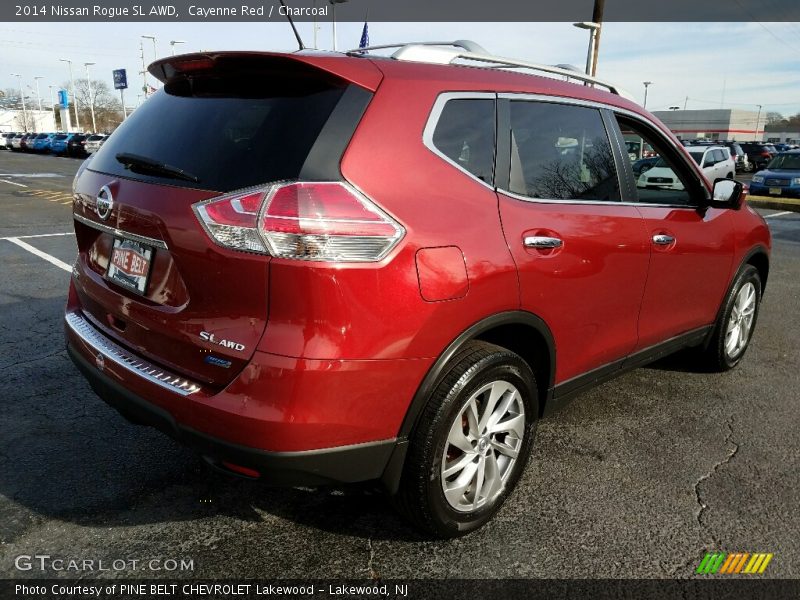 Cayenne Red / Charcoal 2014 Nissan Rogue SL AWD