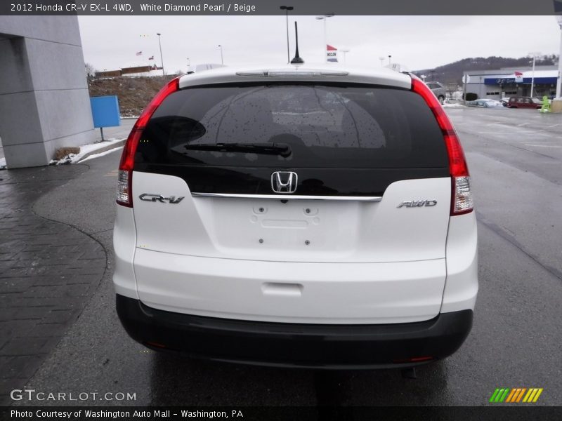 White Diamond Pearl / Beige 2012 Honda CR-V EX-L 4WD