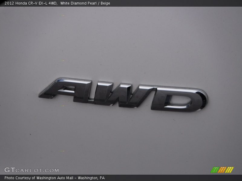 White Diamond Pearl / Beige 2012 Honda CR-V EX-L 4WD