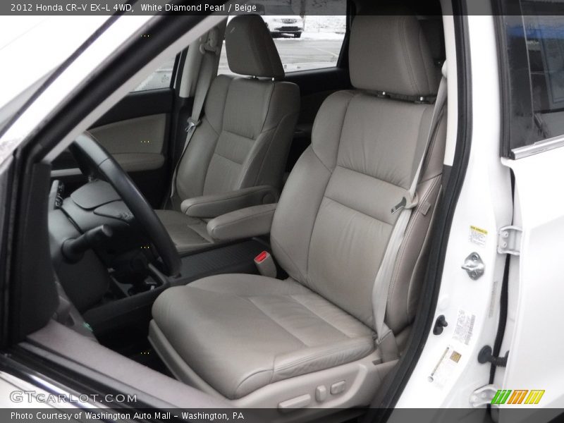 White Diamond Pearl / Beige 2012 Honda CR-V EX-L 4WD