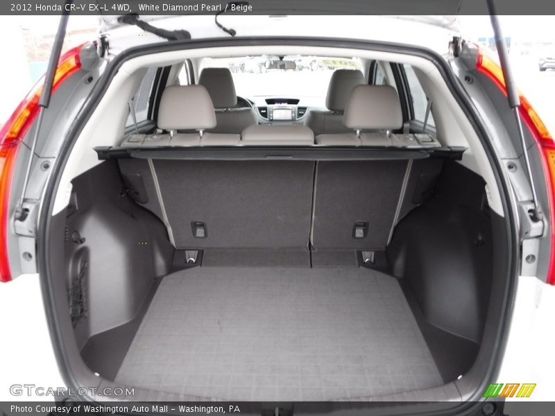 White Diamond Pearl / Beige 2012 Honda CR-V EX-L 4WD