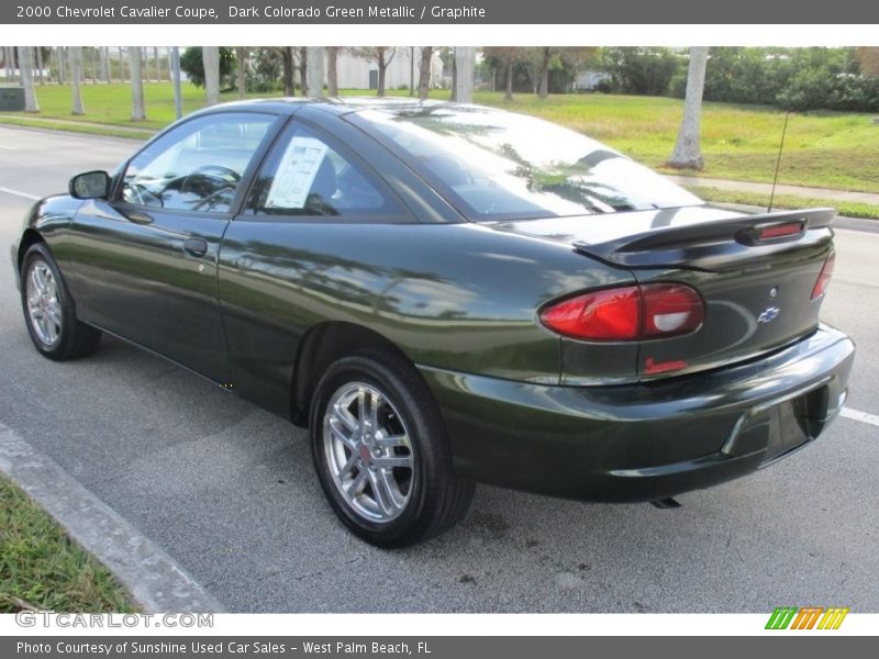 Dark Colorado Green Metallic / Graphite 2000 Chevrolet Cavalier Coupe