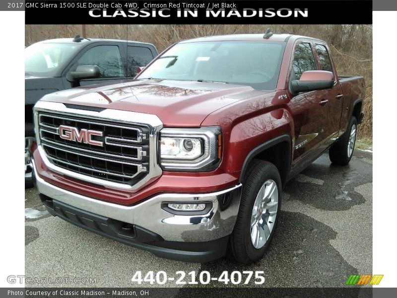 Crimson Red Tintcoat / Jet Black 2017 GMC Sierra 1500 SLE Double Cab 4WD