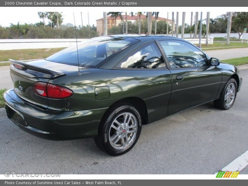 Dark Colorado Green Metallic / Graphite 2000 Chevrolet Cavalier Coupe