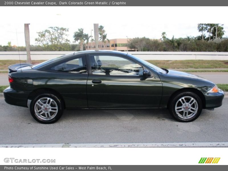 Dark Colorado Green Metallic / Graphite 2000 Chevrolet Cavalier Coupe
