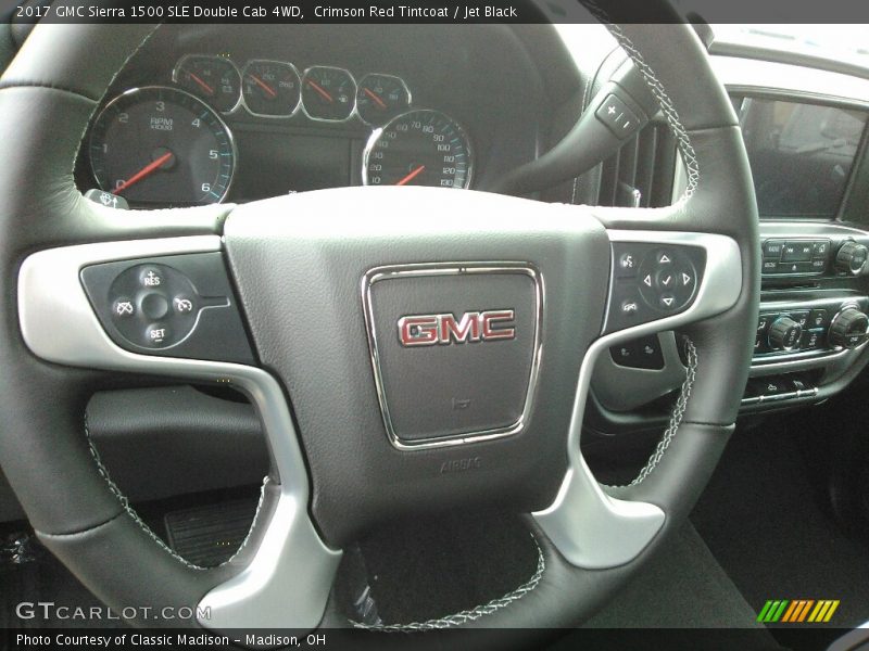 Crimson Red Tintcoat / Jet Black 2017 GMC Sierra 1500 SLE Double Cab 4WD