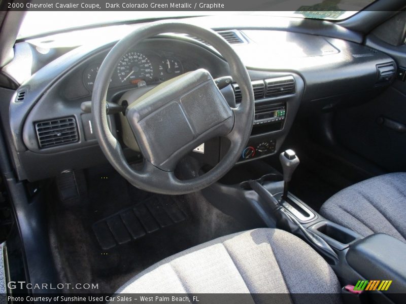 Dark Colorado Green Metallic / Graphite 2000 Chevrolet Cavalier Coupe
