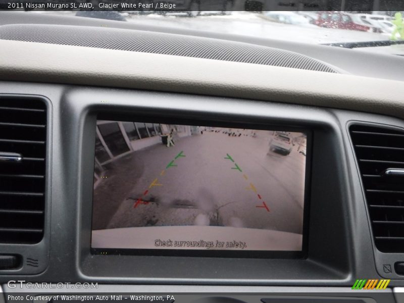 Glacier White Pearl / Beige 2011 Nissan Murano SL AWD