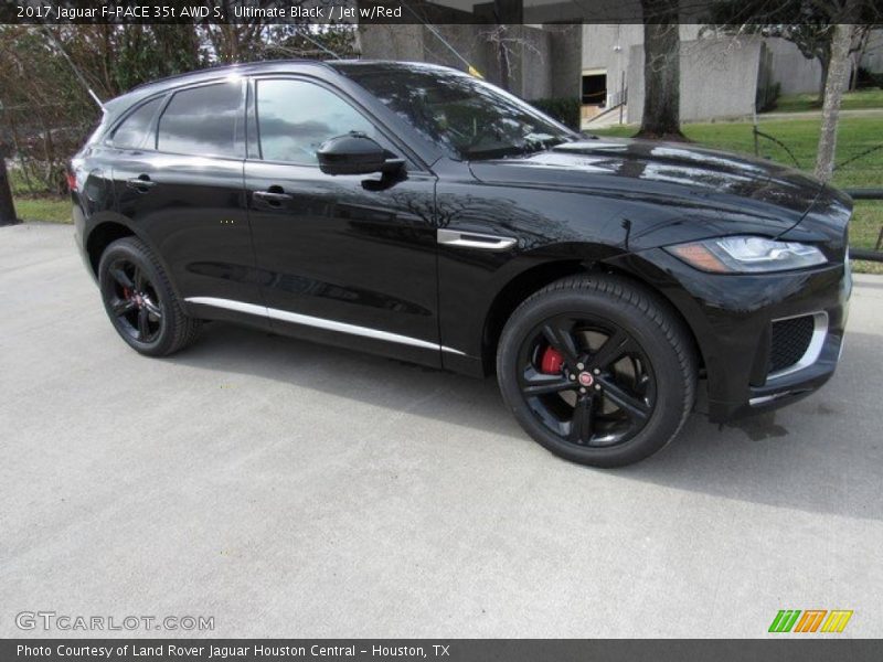 Ultimate Black / Jet w/Red 2017 Jaguar F-PACE 35t AWD S