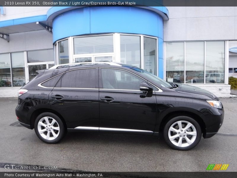 Obsidian Black / Light Gray/Espresso Birds-Eye Maple 2010 Lexus RX 350