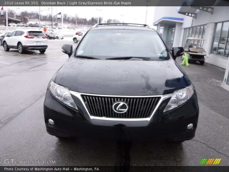 Obsidian Black / Light Gray/Espresso Birds-Eye Maple 2010 Lexus RX 350