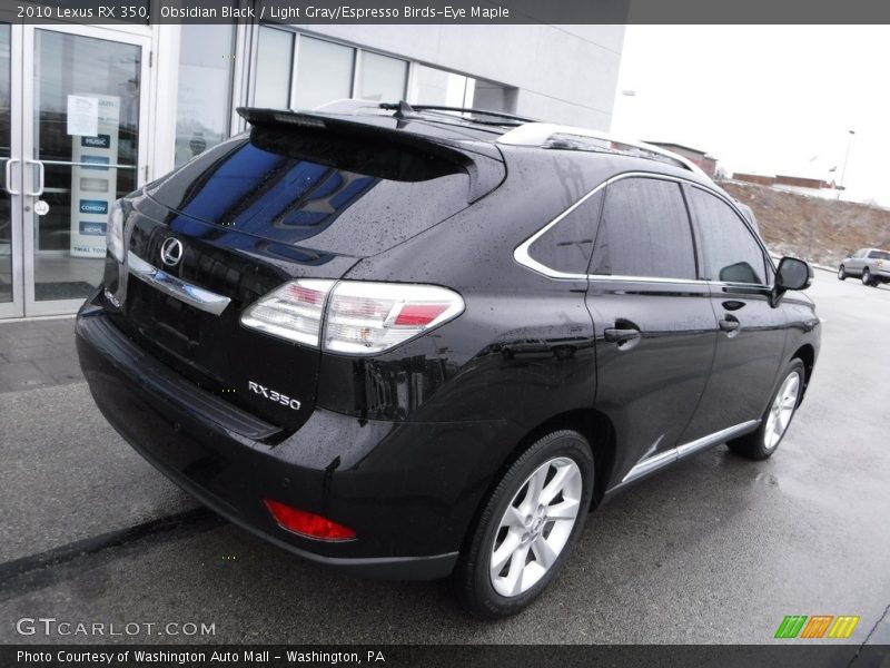 Obsidian Black / Light Gray/Espresso Birds-Eye Maple 2010 Lexus RX 350
