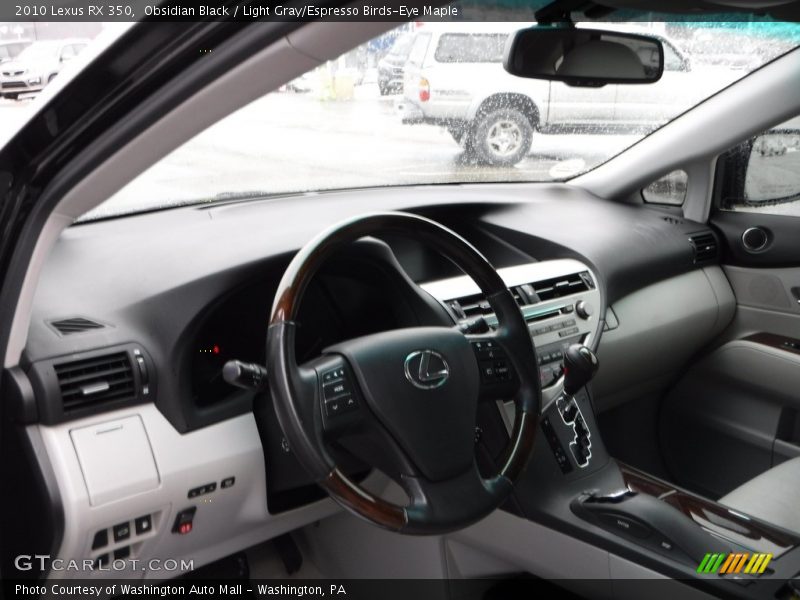 Obsidian Black / Light Gray/Espresso Birds-Eye Maple 2010 Lexus RX 350