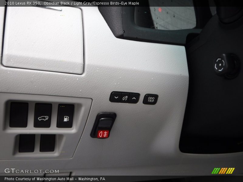Obsidian Black / Light Gray/Espresso Birds-Eye Maple 2010 Lexus RX 350
