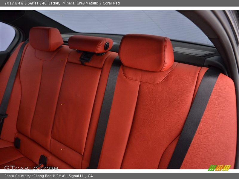Mineral Grey Metallic / Coral Red 2017 BMW 3 Series 340i Sedan