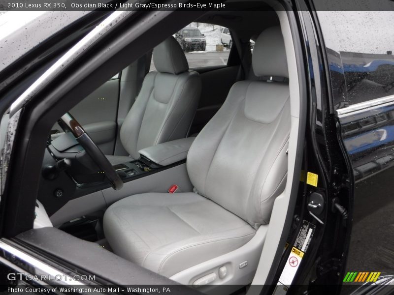 Obsidian Black / Light Gray/Espresso Birds-Eye Maple 2010 Lexus RX 350