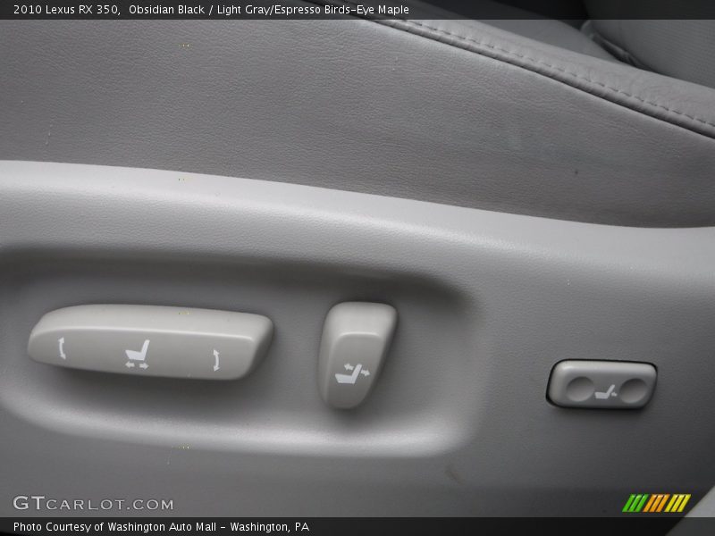 Obsidian Black / Light Gray/Espresso Birds-Eye Maple 2010 Lexus RX 350