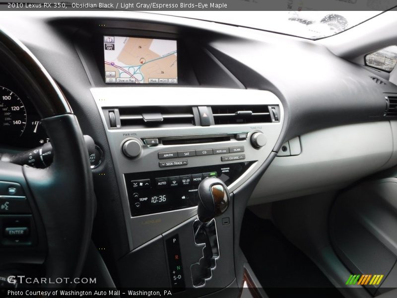 Obsidian Black / Light Gray/Espresso Birds-Eye Maple 2010 Lexus RX 350