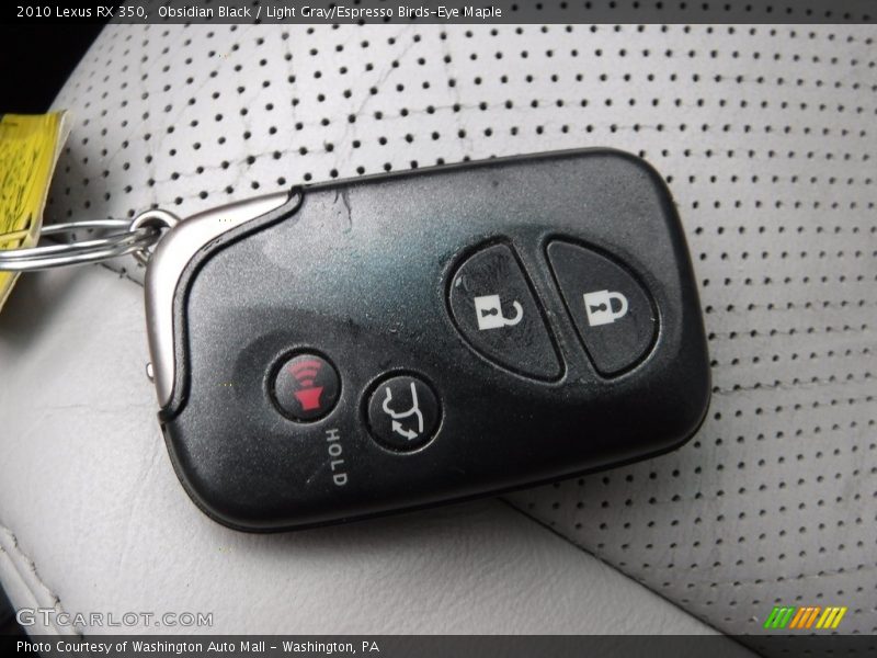 Obsidian Black / Light Gray/Espresso Birds-Eye Maple 2010 Lexus RX 350