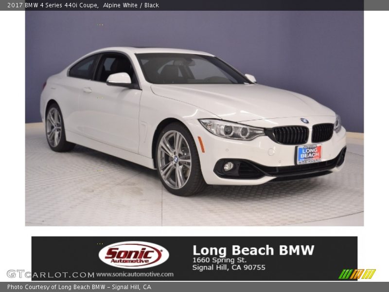 Alpine White / Black 2017 BMW 4 Series 440i Coupe