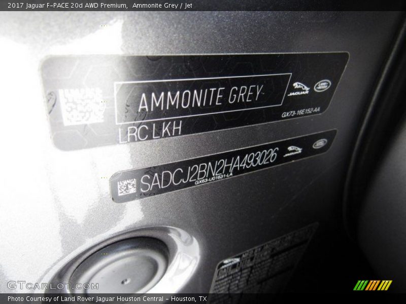 2017 F-PACE 20d AWD Premium Ammonite Grey Color Code LKH
