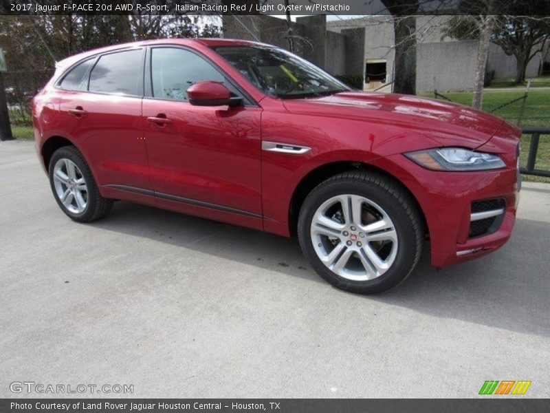 Italian Racing Red / Light Oyster w/Pistachio 2017 Jaguar F-PACE 20d AWD R-Sport