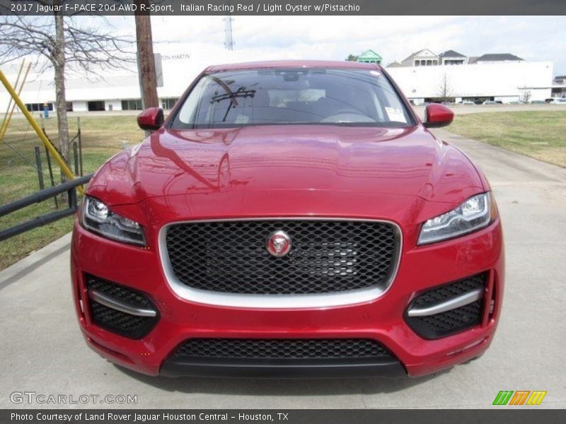 Italian Racing Red / Light Oyster w/Pistachio 2017 Jaguar F-PACE 20d AWD R-Sport