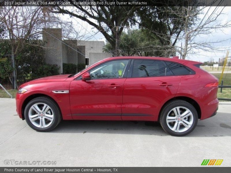 Italian Racing Red / Light Oyster w/Pistachio 2017 Jaguar F-PACE 20d AWD R-Sport