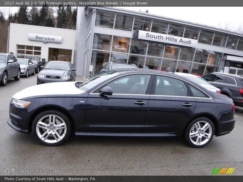 Moonlight Blue Metallic / Nougat Brown 2017 Audi A6 2.0 TFSI Premium quattro