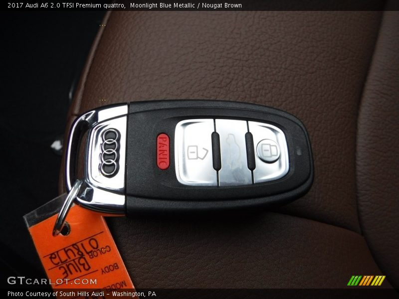 Moonlight Blue Metallic / Nougat Brown 2017 Audi A6 2.0 TFSI Premium quattro