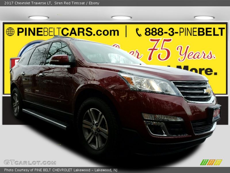 Siren Red Tintcoat / Ebony 2017 Chevrolet Traverse LT