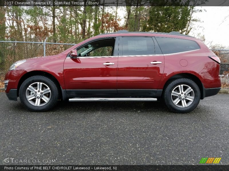 Siren Red Tintcoat / Ebony 2017 Chevrolet Traverse LT