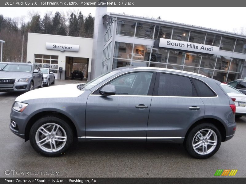 Monsoon Gray Metallic / Black 2017 Audi Q5 2.0 TFSI Premium quattro