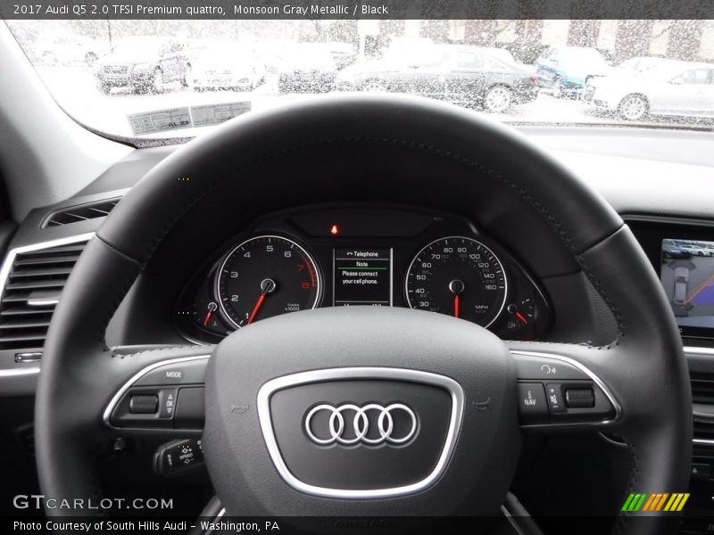 Monsoon Gray Metallic / Black 2017 Audi Q5 2.0 TFSI Premium quattro