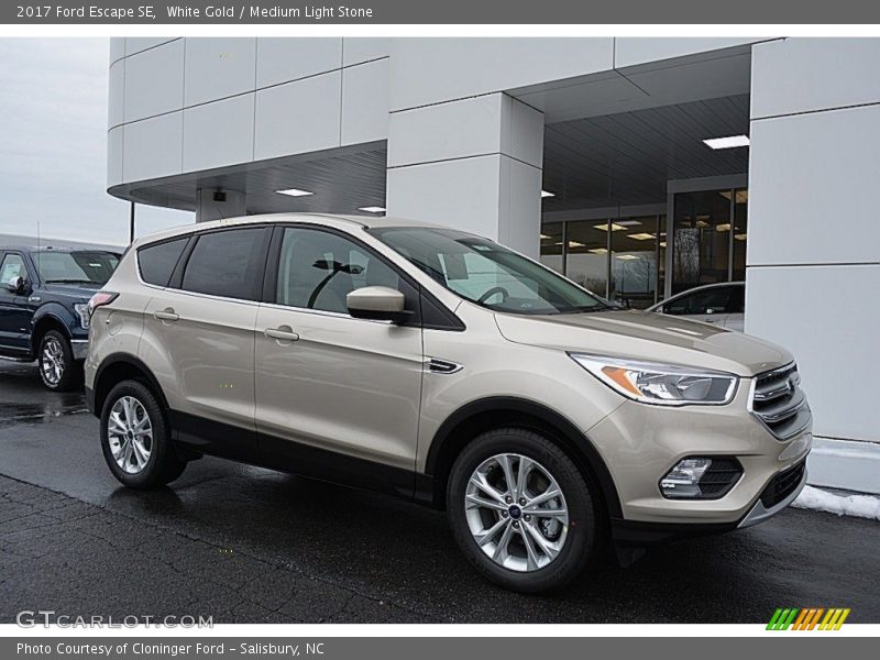 White Gold / Medium Light Stone 2017 Ford Escape SE