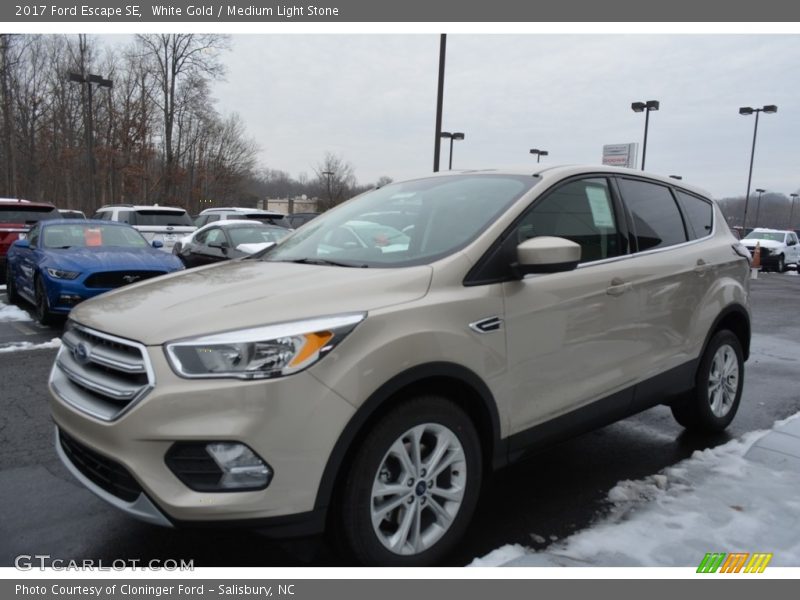 White Gold / Medium Light Stone 2017 Ford Escape SE