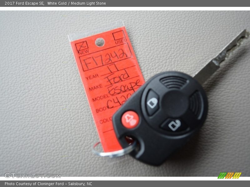 White Gold / Medium Light Stone 2017 Ford Escape SE