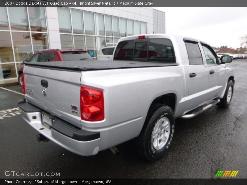Bright Silver Metallic / Medium Slate Gray 2007 Dodge Dakota SLT Quad Cab 4x4