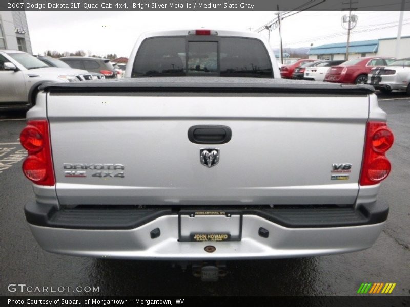 Bright Silver Metallic / Medium Slate Gray 2007 Dodge Dakota SLT Quad Cab 4x4
