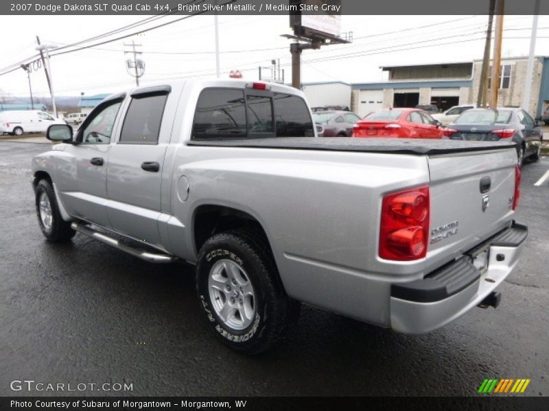 Bright Silver Metallic / Medium Slate Gray 2007 Dodge Dakota SLT Quad Cab 4x4