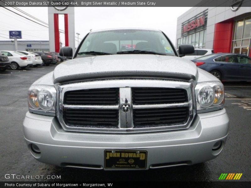 Bright Silver Metallic / Medium Slate Gray 2007 Dodge Dakota SLT Quad Cab 4x4