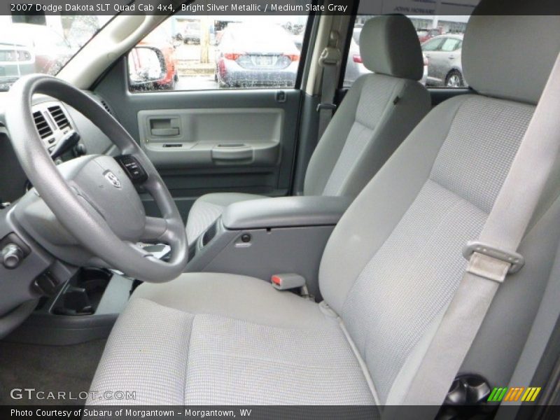 Bright Silver Metallic / Medium Slate Gray 2007 Dodge Dakota SLT Quad Cab 4x4