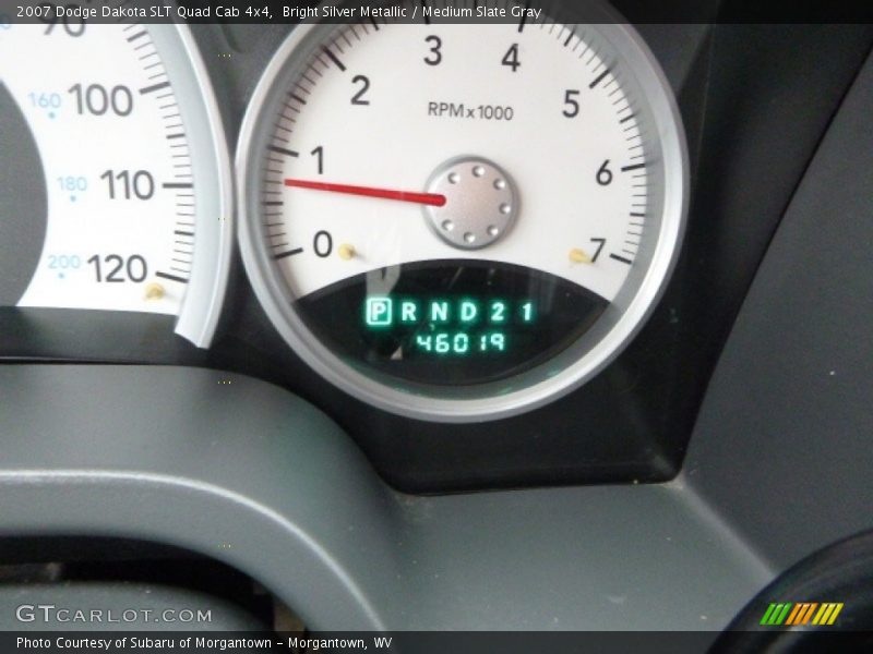 Bright Silver Metallic / Medium Slate Gray 2007 Dodge Dakota SLT Quad Cab 4x4