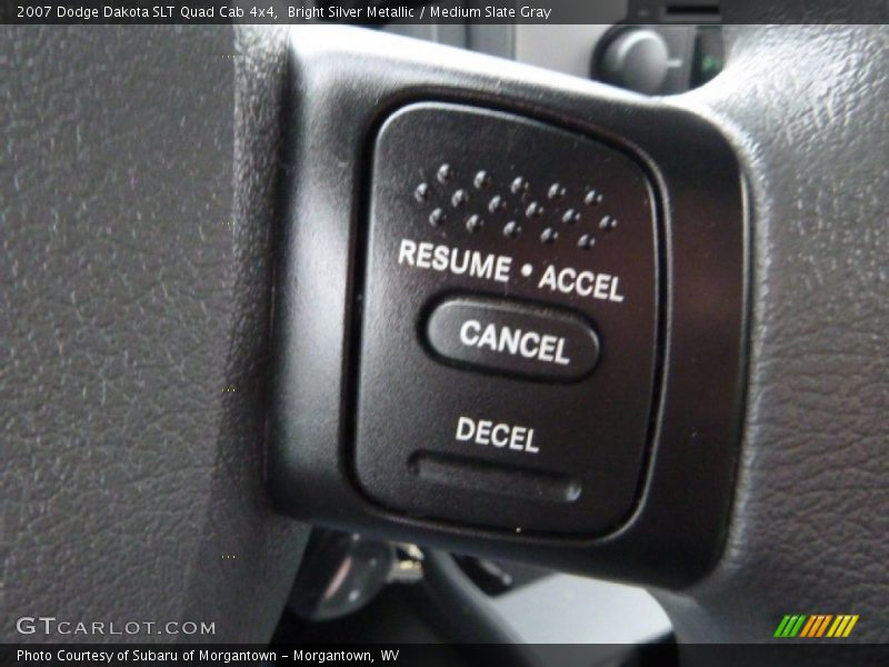 Bright Silver Metallic / Medium Slate Gray 2007 Dodge Dakota SLT Quad Cab 4x4