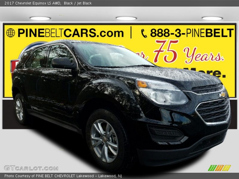 Black / Jet Black 2017 Chevrolet Equinox LS AWD