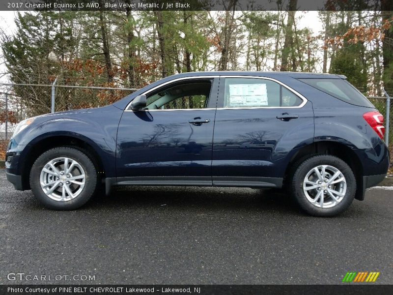 Blue Velvet Metallic / Jet Black 2017 Chevrolet Equinox LS AWD