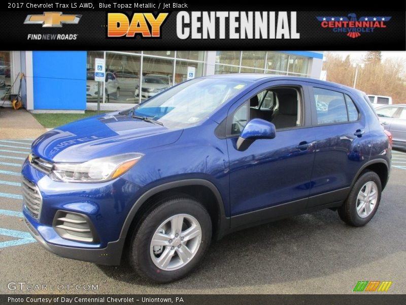 Blue Topaz Metallic / Jet Black 2017 Chevrolet Trax LS AWD