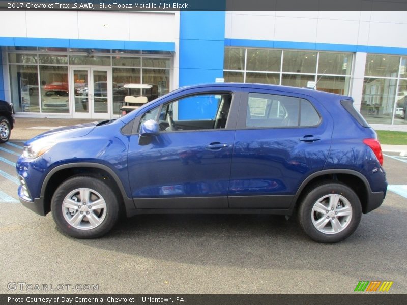 Blue Topaz Metallic / Jet Black 2017 Chevrolet Trax LS AWD